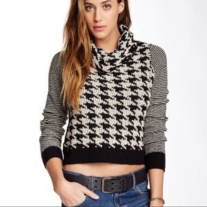 Lucky Brand Houndstooth Pullover Sweater